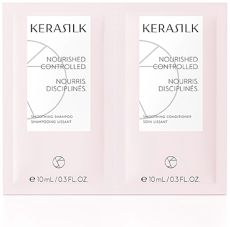 Kerasilk Essentials Smoothing Shampoo and Conditioner - Šampon na hrubé vlasy 10 ml + kondicionér 10 ml Cestovní balení