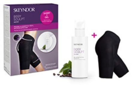 Skeyndor Body Sculpt Destock - drenážní gel proti celulitidě 200ml + šortky k redukci objemu vel. S/M Dárková sada