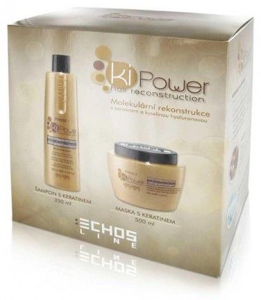 Echosline Ki Power Hair Reconstruction - Šampon s keratinem 350 ml + Maska s keratinem 500 ml Dárková sada