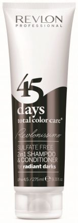 Revlon Professional 45 days total color care Shampoo & Conditioner 2in1 - 2v1 šampon a kondicionér pro zářivé tmavé odstíny 275ml