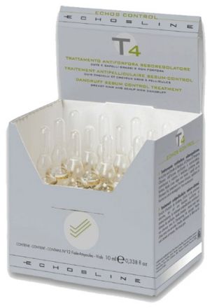 Echosline Energy Treatment T4 - Ampule proti mastným lupům a mastné vlasové pokožce 10 ml x 12 ks