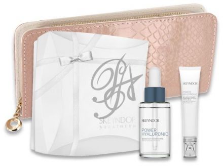 Skeyndor Power Hyaluronic Letní balíček č.11 - Hydratační booster 30 ml + Osvěžující gel na oční okolí 15 ml + Cestovní taška Dárková sada
