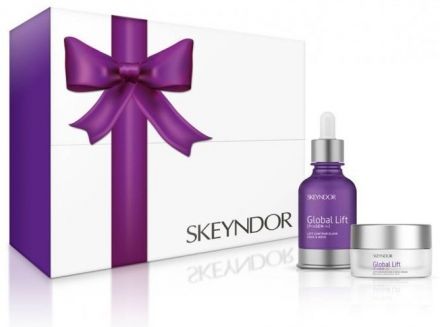 Skeyndor Global Lift Set Suchá pleť - Liftingový krém na obličej a krk 15 ml + Elixír tvář a krk 30 ml Dárková sada