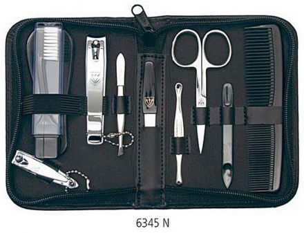 Kellermann Artical Leather Travelling Kit 6345 - Luxusní manikúra 10 dilná