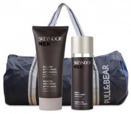 Skeyndor For Men Vánoční balíček č.46 - Balzám po holení 100ml + Sérum proti stárnutí 30ml + Sportovní taška Dárková sada
