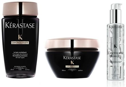 Kérastase Chronologiste Vánoční sada 2016 - Revitalizační šamponová lázeň 250ml + Revitalizační maska 200ml + Tvarující mléko 150ml Dárková sada