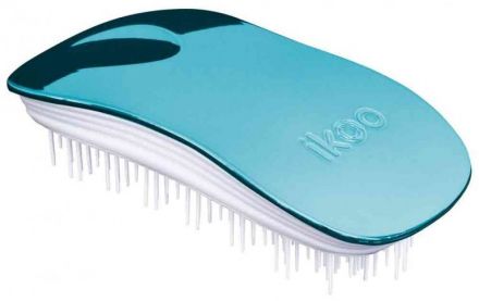 Ikoo Home Metallic White Pacific - Kartáč na vlasy bílá-tyrkysová
