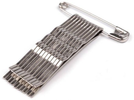 Vlasová sponka 5 cm stříbrná 10ks