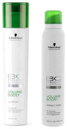 Schwarzkopf Bonacure Volume Boost Set - Šampon pro normální a jemné vlasy 250ml + Pěna pro jemné vlasy 200ml Dárková sada