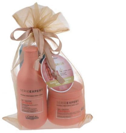 L´oréal Professionnel Inforcer Letní sada - Šampon 300ml + Maska 250ml + Krém na opalování 75ml Dárková sada