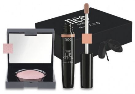 Nee Vánoční sada č.2 - Rtěnka č.4 5,5ml + Tvářenka x1 4,5g Dárková sada