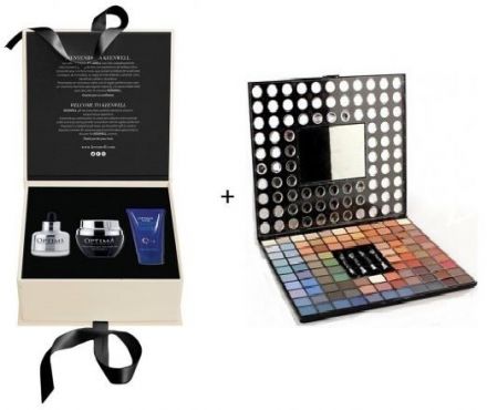 Keenwell Optima Q10 Set - Sérum proti vráskám 40ml + Krém proti vráskám 55ml + Maska proti vráskám 60ml + Paleta očních stínů 98ksx1g Dárková sada