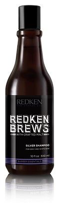 Redken Brews Silver Shampoo - Posilující šampon pro bílé a šedé vlasy 300 ml