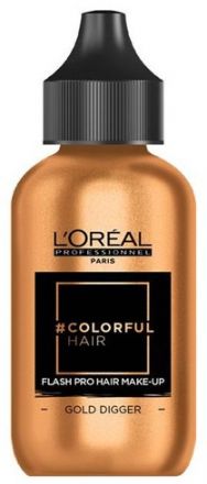L´oréal Professionnel Colorful Hair Flash Pro Hair Make-up Gold Digger - Zlatý vlasový make-up 60 ml
