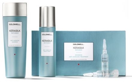 Goldwell Kerasilk Anti-Hairloss Vánoční Sada - Šampon proti padání vlasů 250 ml + sérum 125 ml + ampule proti padání vlasů 8 x 7 ml Dárková sada