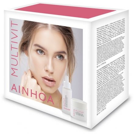 Ainhoa Multivit pro normální pleť sada - Multivitaminový krém 50 ml + vitaminový rozjasňující koncentrát 50 ml Dárková sada