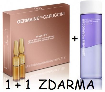 Germaine de Capuccini Options Set - Flash lift ampule 5x1ml + Dvoufázový odličovač make-upu 125ml Dárková sada