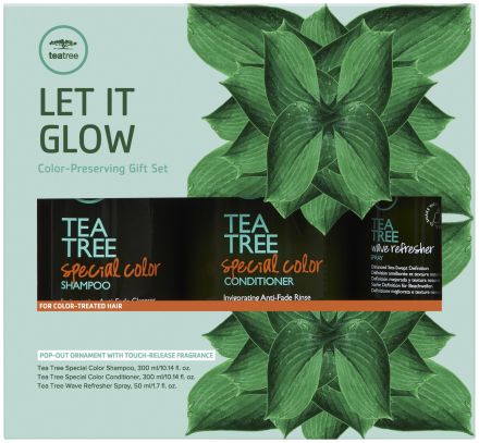Paul Mitchell Tea Tree Special Color Gift Set - šampon pro barvené vlasy 300 ml + kondicionér pro barvené vlasy 300 ml + sprej na plážové vlny 50 ml Dárková sada