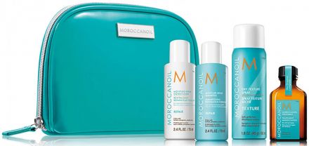 Moroccanoil Destination Smooth Set - Uhlazující šampon 70 ml + kondicionér 70 ml + maska 75 ml + olejová péče 25 ml Dárková sada