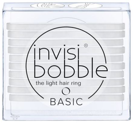 Invisibobble Basic Crystal Clear - Jemné gumičky na vlasy Průhledné 10ks
