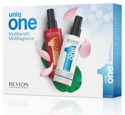 Revlon Uniq One Duo Lotus - Neoplachovací péče klasik 150 ml + neoplachovací péče zelený čaj 150 ml Dárková sada