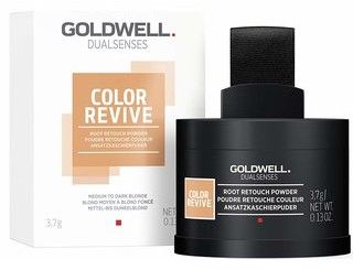 Goldwell Color Revive Root Retouch Powder Medium to Dark Blonde - Pudr pro zakrytí odrostů a šedin Střední a tmavá blond 3,7g