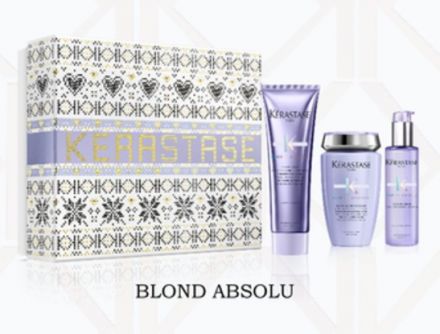 Kérastase Blond Absolu Vánoční sada - Šampon 250 ml + péče 200 ml + sérum 150 ml Dárková sada