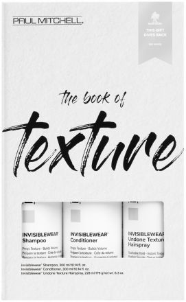 Paul Mitchell Invisiblewear The Book of Texture - Šampon 300 ml + kondicionér 300 ml + dokončovací gel 250 ml Dárková sada