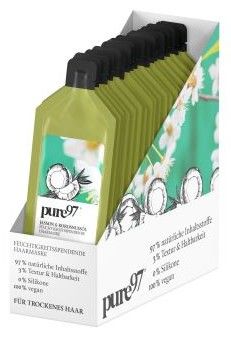 Pure 97 Jasmin & Kokosnussöl Mask - hydratační maska na vlasy 20 ml Cestovní balení