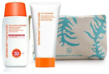 Germaine de Capuccini Golden Caresse Set IV - Opalovací emulze SPF30 50 ml + Balzám po opalování 50 ml Dárková sada
