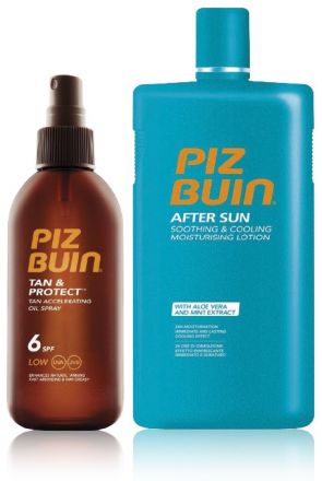 Piz Buin Letní sada - Opalovací olej SPF 6 150 ml + Mléko po opalování 400 ml Dárková sada
