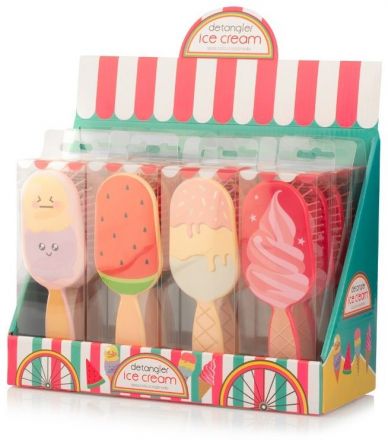 Detangler Ice Cream - Dětský kartáč na vlasy Meloun