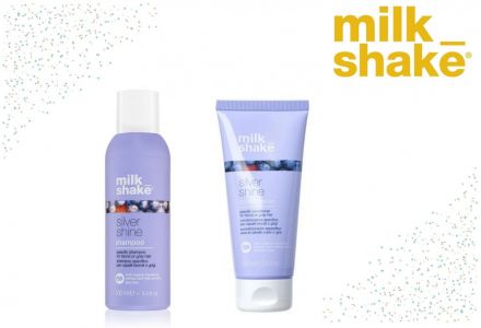 Milk Shake Silver Shine Mini sada - šampon 100 ml + kondicionér 100 ml Dárková sada