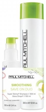 Paul Mitchell Smoothing Duo Sada - Šampon 300 ml + kapky pro lesk vlasů 100 ml Dárková sada