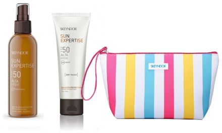 Skeyndor Sun Expertise Summer Set4 - Ochranná pleťová emulze SPF50 75ml + Ochranný tělový suchý olej SPF50 150ml Dárková sada
