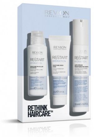 Revlon Professional Restart Hydration Sada - Sérum proti krepatění 50 ml + šampon 50 ml + maska 30 ml Dárková sada