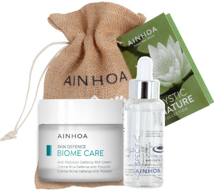Ainhoa Biome Care Normální Pleť Letní Sada - Ochanný krém 50 ml + kyselina hyaluronová 50 ml Dárková sada