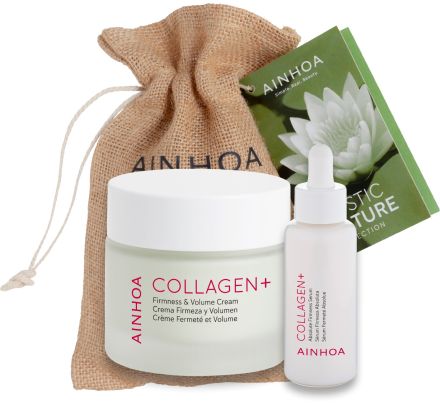 Ainhoa Collagen+ Letní Sada - Pleťový krém pro pevnost a objem 50 ml + sérum 50 ml Dárková sada