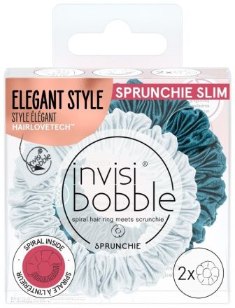 Invisibobble PRUNCHIE SLIM Cool as Ice 2pc - Gumička do vlasů 2 ks