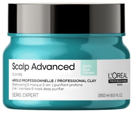 L´oréal Professionnel Scalp Advaced Anti-oiliness 2 in 1 clay - Hloubkové čistící šampon a maska 2 v 1 75 ml Cestovní balení