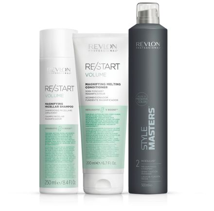 Revlon Professional Restart Volume Vánoční Set - Šampon 250 ml + kondicionér 200 ml + Lak na vlasy 500 ml Dárková sada