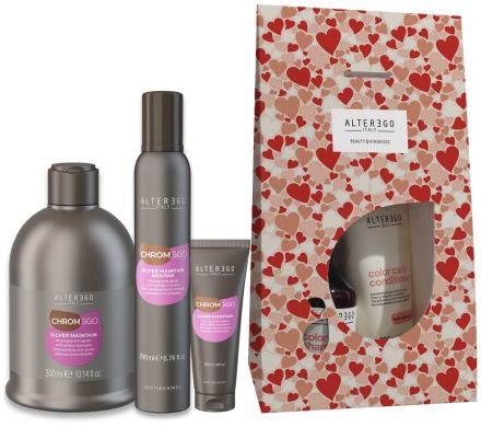 Alter Ego Silver Maintain Vánoční Set - Šampon 300 ml + kondicionér 50 ml + šlehačka 200 ml Dárková sada