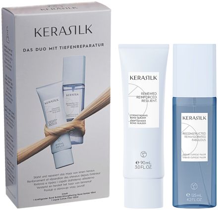 Kerasilk Duo Set - Termoochranný sprej 90 ml + Posilující fluid 125 ml Dárková sada