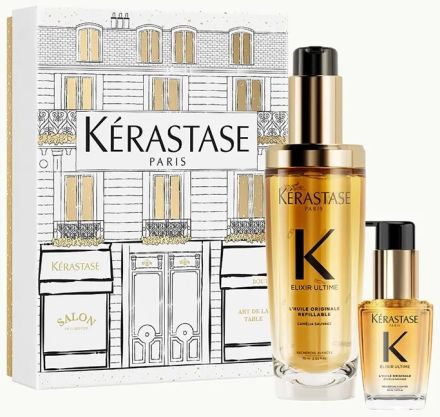 Kérastase Elixir Ultime Vánoční Duo Set - Všestraný zkrášlující olej 75 ml + Všestraný zkrášlující olej 30 ml Dárková sada