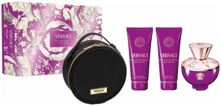 Versace Dylan Purple Set - EDP 100 ml + sprchový gel 100 ml + tělové mléko 100 ml + kabelka Dárková sada