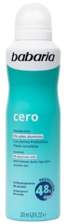 Babaria Zero Deodorant Spray - Deodorant ve spreji 200 ml