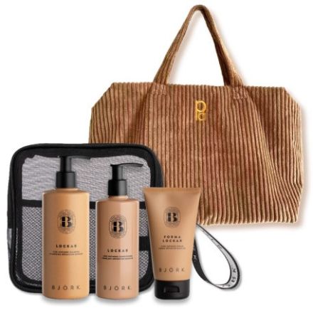 Björk Lockar Vánoční Set - Šampon 300 ml + kondicionér 250 ml + krém pro definici vln 150 ml Dárková sada