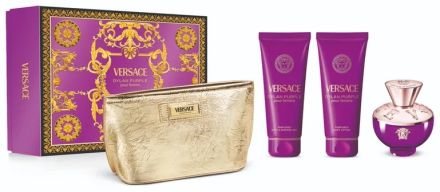Versace Dylan Purple Set - EDP 100ml + Sprchový gel 100ml + Tělové mléko 100ml + Kosmetická taštička Dárková sada