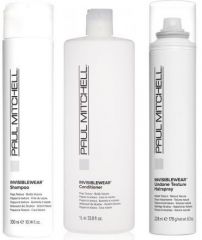 Paul Mitchell Invisiblewear The Book of Texture - Šampon 300 ml + kondicionér 300 ml + dokončovací gel 250 ml Dárková sada
