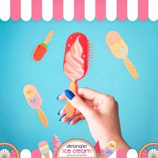 Detangler Ice Cream - Dětský kartáč na vlasy Meloun